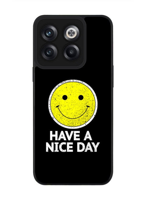 Rugged Black edge case for OnePlus 10T Slim fit Soft Case Flexible Rubber Edges Anti Drop TPU Gel Thin Cover - Have a nice day