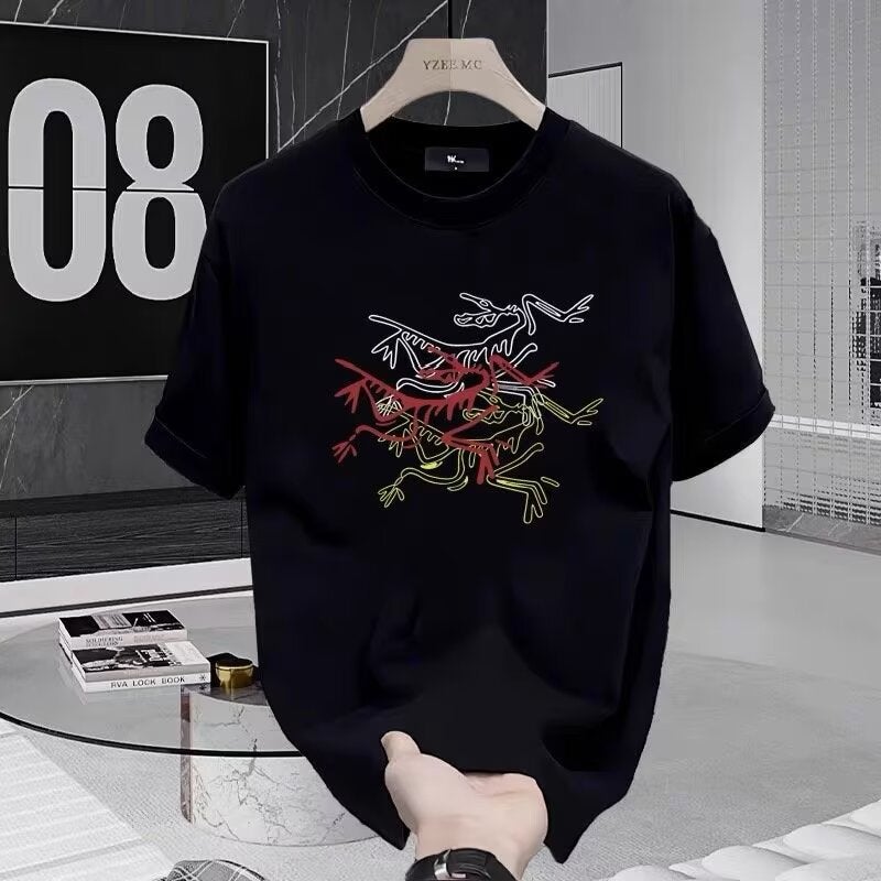 Brand Selection, 10% Discount Zone, Heavy 230G Cotton Short-Sleeved T-Shirt Men'S Summer Crewneck Fashion T-Shirt - Image 1