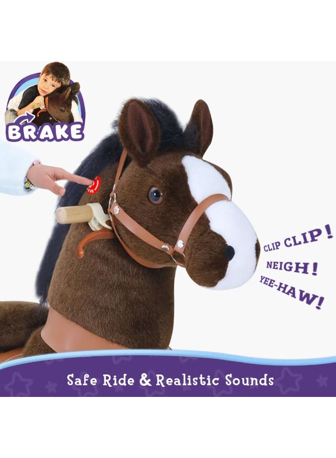 PonyCycle Chocolate Horse Ride-On Toy (S, 3-5 years, Chocolate) - Image 3