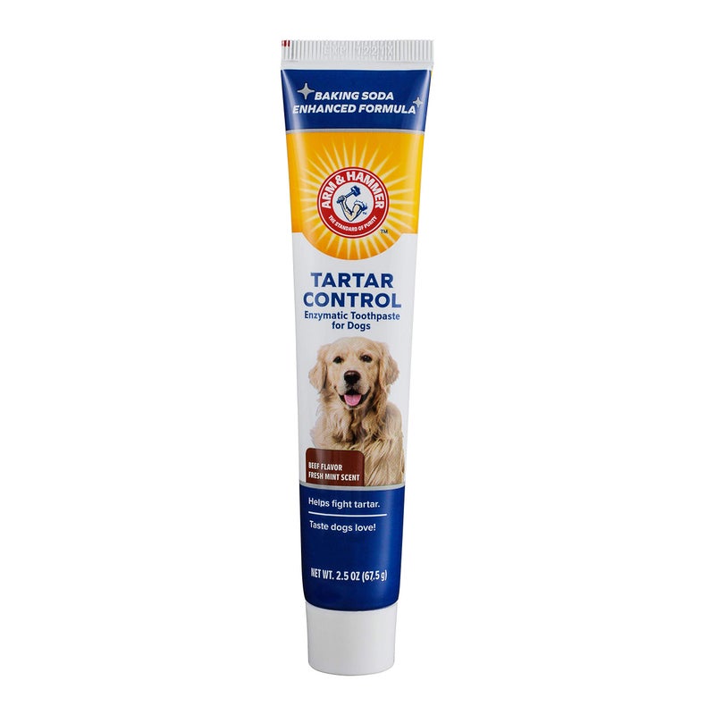 Arm & Hammer for Pets Tartar Control Enzymatic Toothpaste for Dogs Reduces Plaque & Tartar Buildup Safe for Puppies Beef Flavor, 2.5 Ounces Dog Toothpaste (Pack of 1) - Image 1
