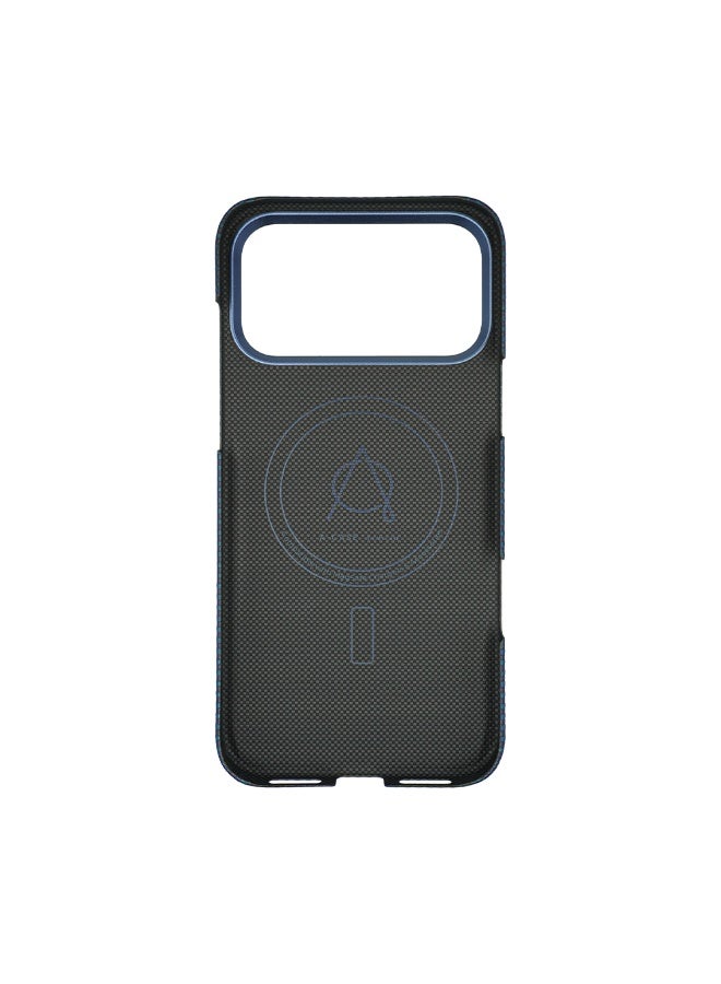 A-Case Its My Case Desen Series Premium Aramid Fiber Protective Case for iPhone 17 Pro – Ultra Slim Lightweight Military-Grade Durable Case – MagSafe Compatible – 3D Grip Non-Slip Design – Blue - Image 3