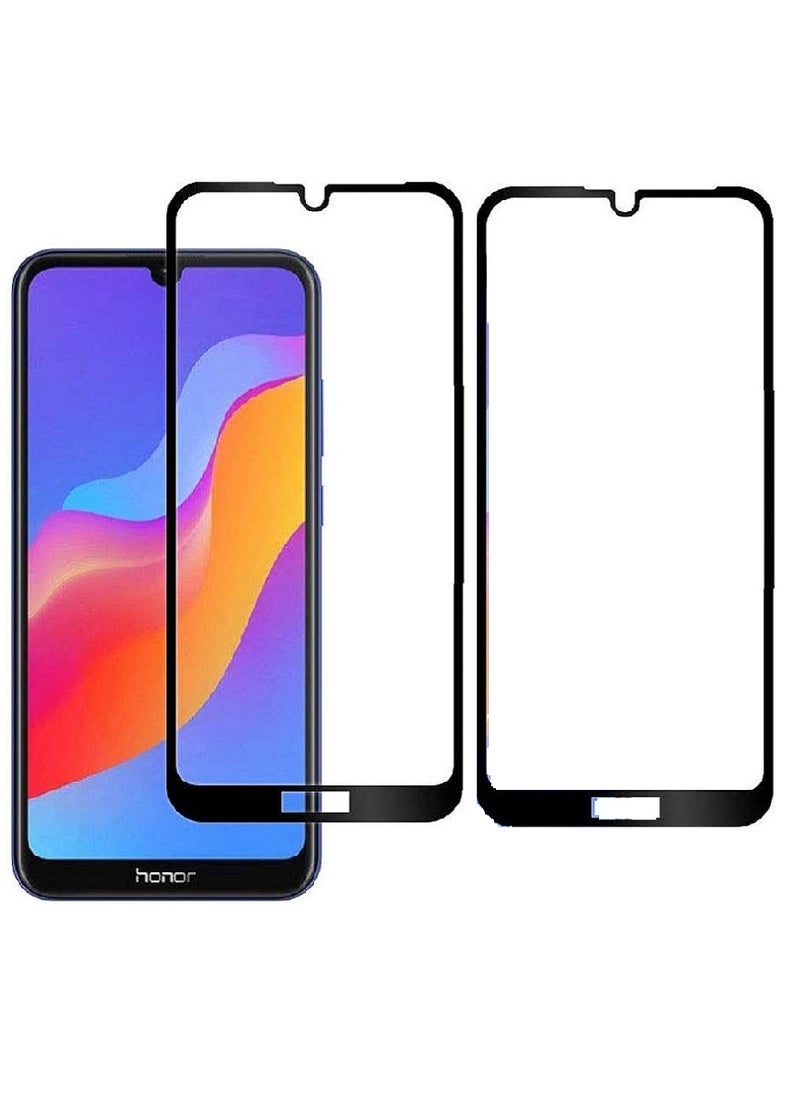 Super 2 Pieces Tempered Glass Screen Protector 5D Designed For Honor 8A Full Glue Edge to Edge Full Screen Coverage And Bubble Free - Image 1