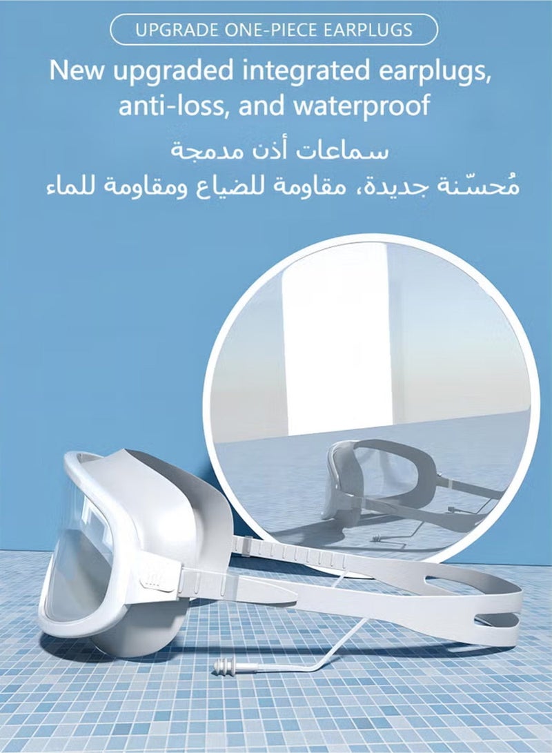 JIEHU Swimming Goggles No Leaking Anti Fog Protection with Earplugs,Swim Pool Goggles for Adult Men Women Youth - Image 3