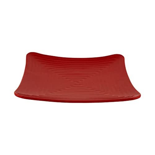 Get G.E.T. ML-63-RSP 10.25" Red Sensation, Melamine Square Plate, Break Resistant, Dishwasher Safe (Qty 1) - Image 1
