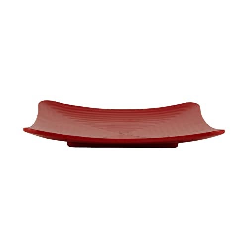 Get G.E.T. ML-63-RSP 10.25" Red Sensation, Melamine Square Plate, Break Resistant, Dishwasher Safe (Qty 1) - Image 3