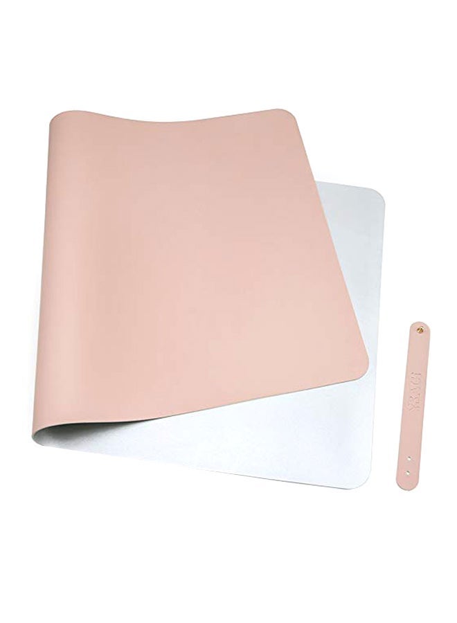 NIBEMINENT Ultra Thin Waterproof PU Leather Mouse Pad Pink - Image 1
