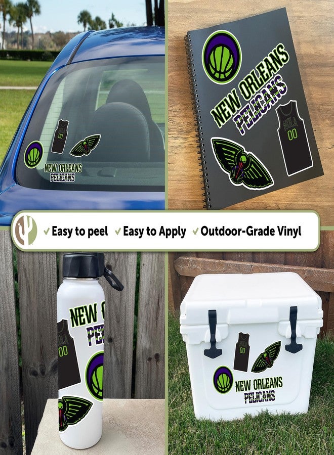 Desert Cactus New Orleans Pelicans Sticker NBA Officially Licensed Sticker Vinyl Decal Laptop Water Bottle Car Scrapbook (City Edition 2023) - Image 2