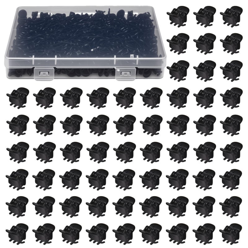 Cobahom 120PCS Mini Claw Hair Clips, 0.39 Inch/1cm Claw Clips for Hair, No-Slip Plastic Small Jaw Clips for Fine Thin Hair, Micro Hair Clips for Women Girls, Black - Image 1