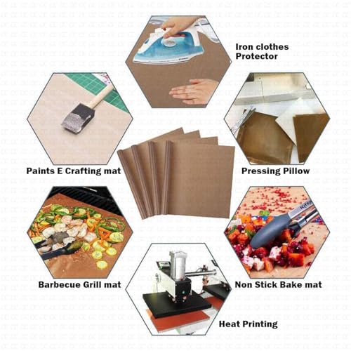 Retailio PTFE Teflon Sheet for Heat Press Transfer Reusable Baking and Cooking Mat Uses in Akki Roti | Obbattu | Holige | Chappathi | Puran Poli | Rolling Mat | BBQ Grill Mat | Teflon Sheet (2) - Image 3