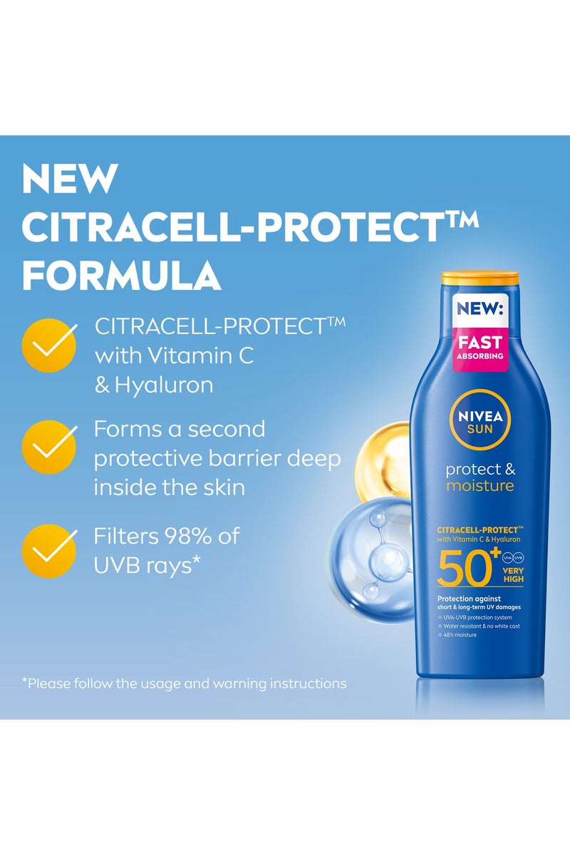 Nivea Sun Protect And Moisture Sun Cream Spf50+ Lotion Pack Of 2 - Image 3