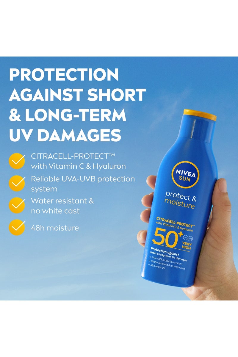 Nivea Sun Protect And Moisture Sun Cream Spf50+ Lotion Pack Of 2 - Image 2