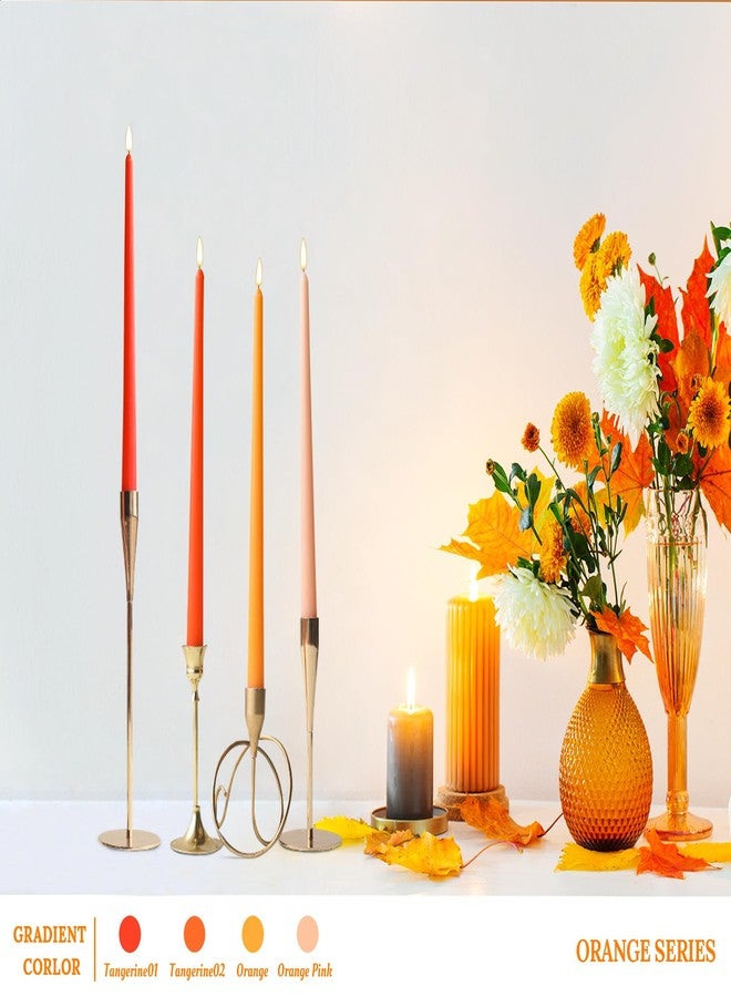 SixLadybro 12 Inch Gradient Orange Taper Candles for Home Decoration, 8 Pack Long Candlesticks for Dinner Party Holiday Fall Halloween and Harvest - Image 5