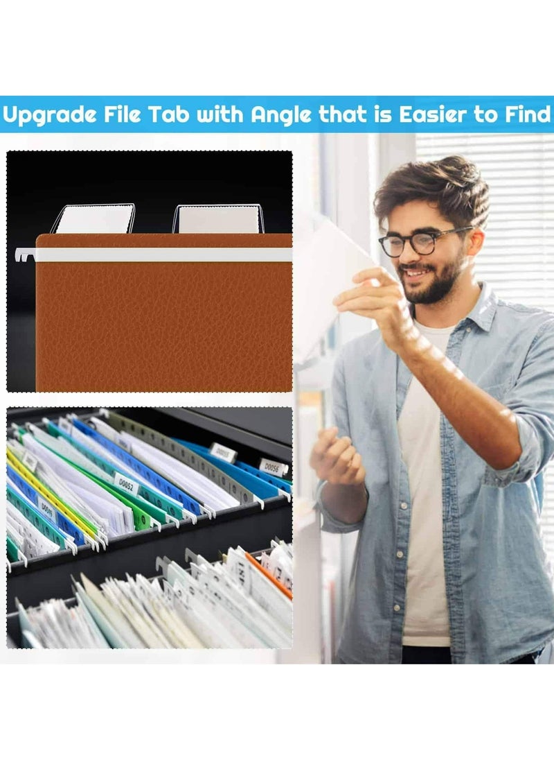 10 Sets File Folder Tabs,Hanging File Folder Labels Tabs and Inserts for Hanging Folders
