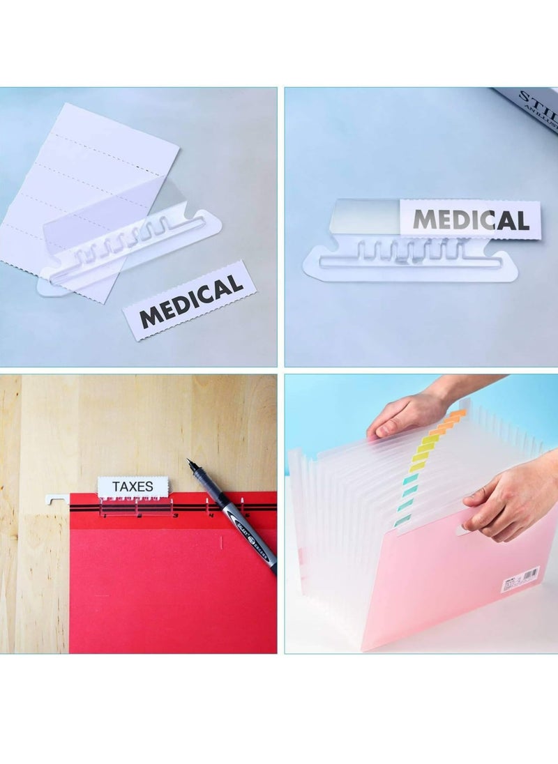 10 Sets File Folder Tabs,Hanging File Folder Labels Tabs and Inserts for Hanging Folders