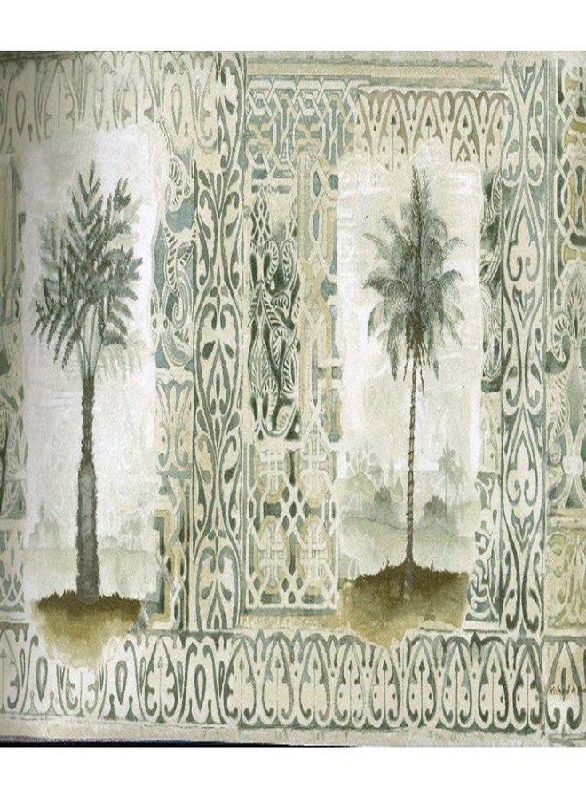 Oriental Palm Trees Wallpaper Border