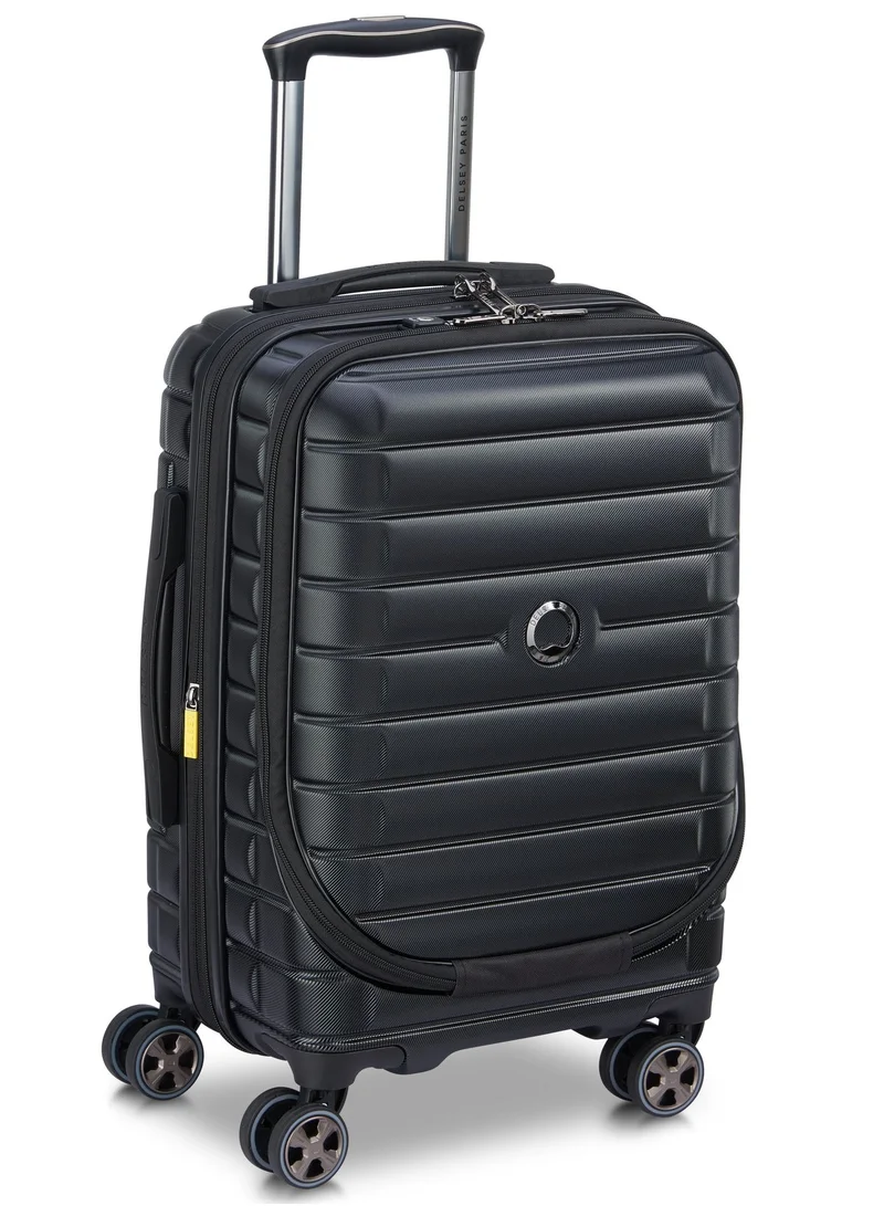 ديلسي _باريس shadow 5.0, 55 cm 4 double wheeled expandable bus hard cabin luggage trolley case - black