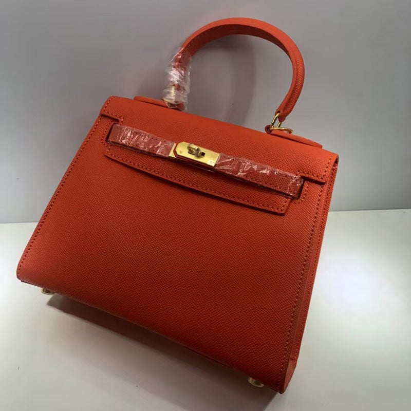 Women'S Handbag Palm Print Second Generation Kelly Bag Cowhide Mini Kelly Bag Shoulder Bag Crossbody Small Handbag - Image 1
