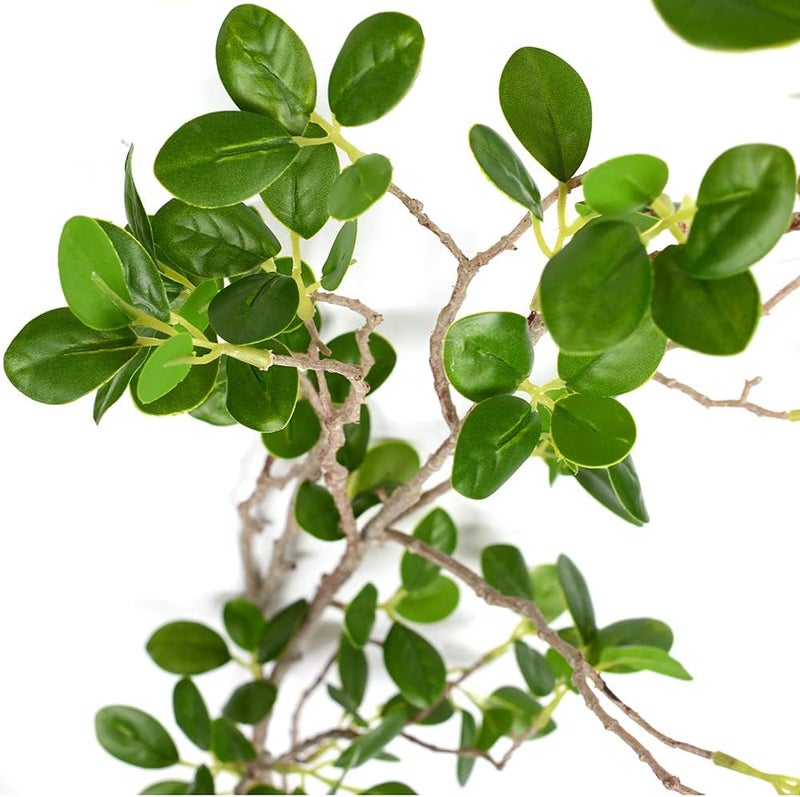Antspirit 3pcs Artificial Branches Plants Artificial Greenery Stems Faux Greenery Stems Faux Branches for Vase Plant Artificial Eucalytus Branches Fake Ficus Twig 45Each Branch 3 Green - Image 3