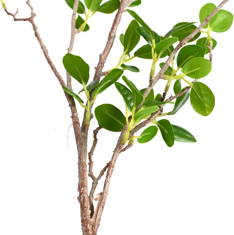 Antspirit 3pcs Artificial Branches Plants Artificial Greenery Stems Faux Greenery Stems Faux Branches for Vase Plant Artificial Eucalytus Branches Fake Ficus Twig 45Each Branch 3 Green - Image 4
