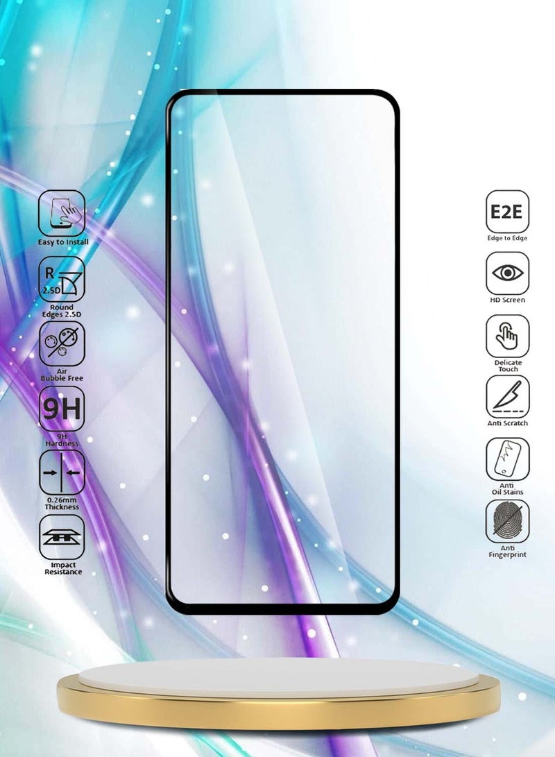 Wtech vivo Y19s Pro 4G 2025 / vivo Y19s 4G 2024 Premium E2E Series Full Glue Full Cover Tempered Glass Screen Protector - Clear/Black - Image 2