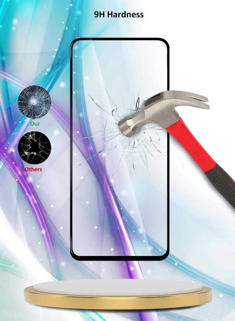 Wtech vivo Y19s Pro 4G 2025 / vivo Y19s 4G 2024 Premium E2E Series Full Glue Full Cover Tempered Glass Screen Protector - Clear/Black - Image 3