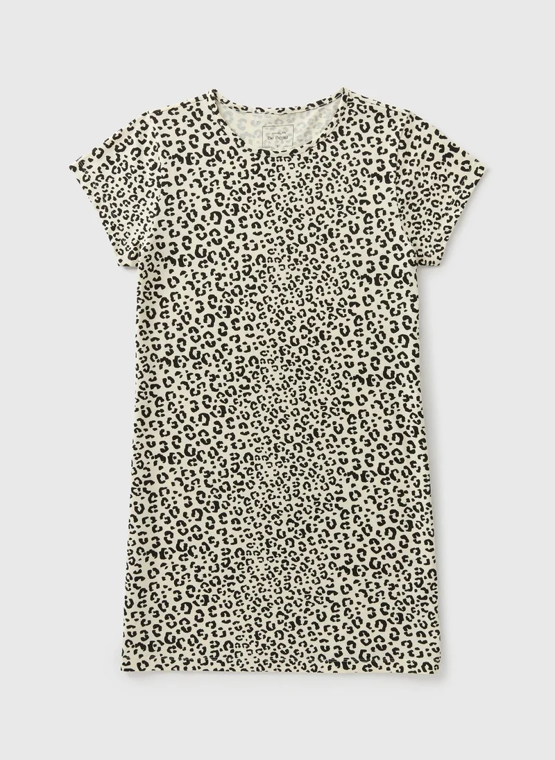 Matalan Cream Mono Animal Print Nightie