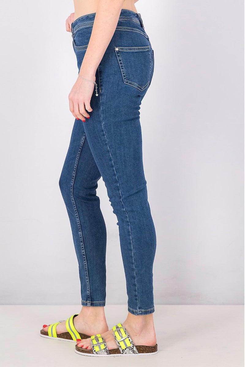 Tchibo جينز دنيم ضيق للنساء، قابل للتمدد، أزرق - Image 2