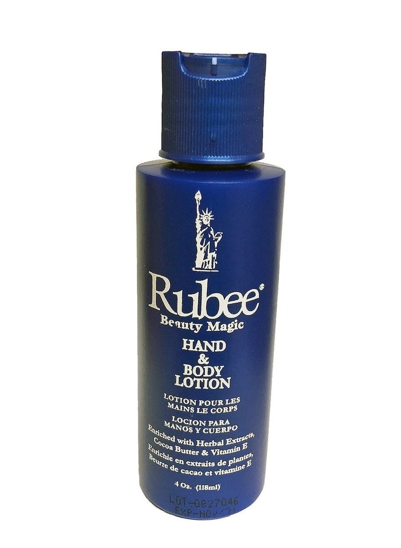 RUBEE Beauty Magic Hand And Body Lotion 4ounce