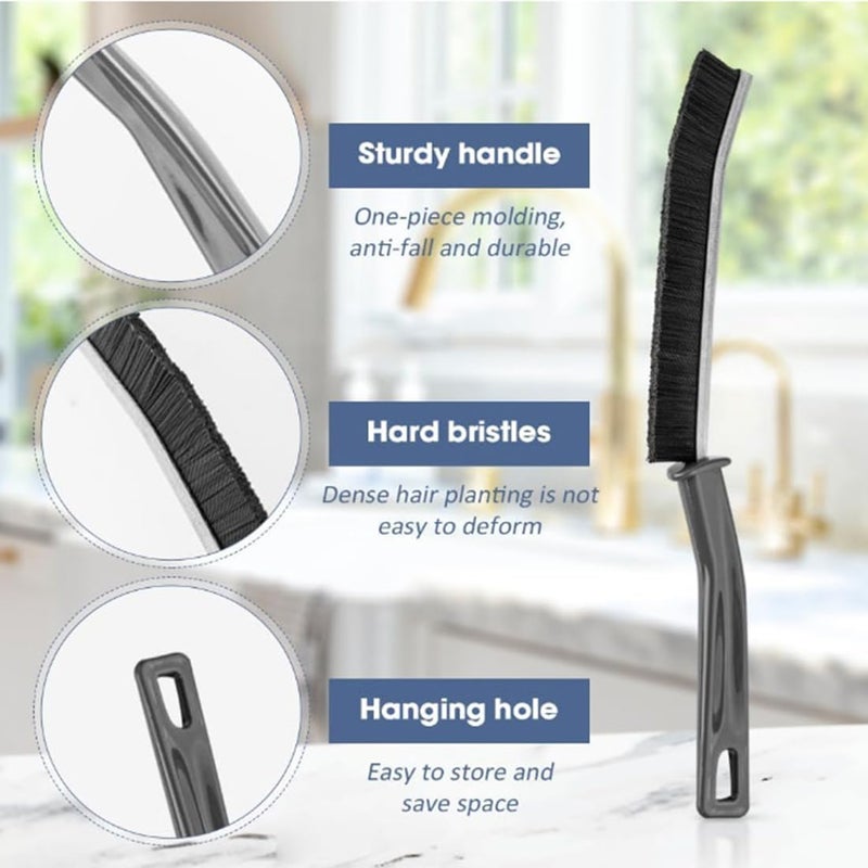 KYTRONIC Gap Cleaning Brush, Multifunctional Angle Gap Brush Tool for Window Track, Sink, Bathroom Shower Floor, Deep Tile Joints, Kitchen, Door Home Grout Cleaning Long Handle Groove Dust Cleaning Brushes  - Image 5