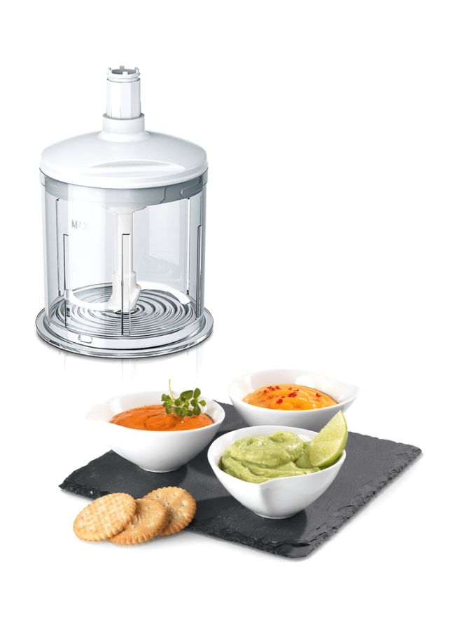 BOSCH Hand Mixer With Chopper 500 W MFQ4080 White/Silver - Image 4