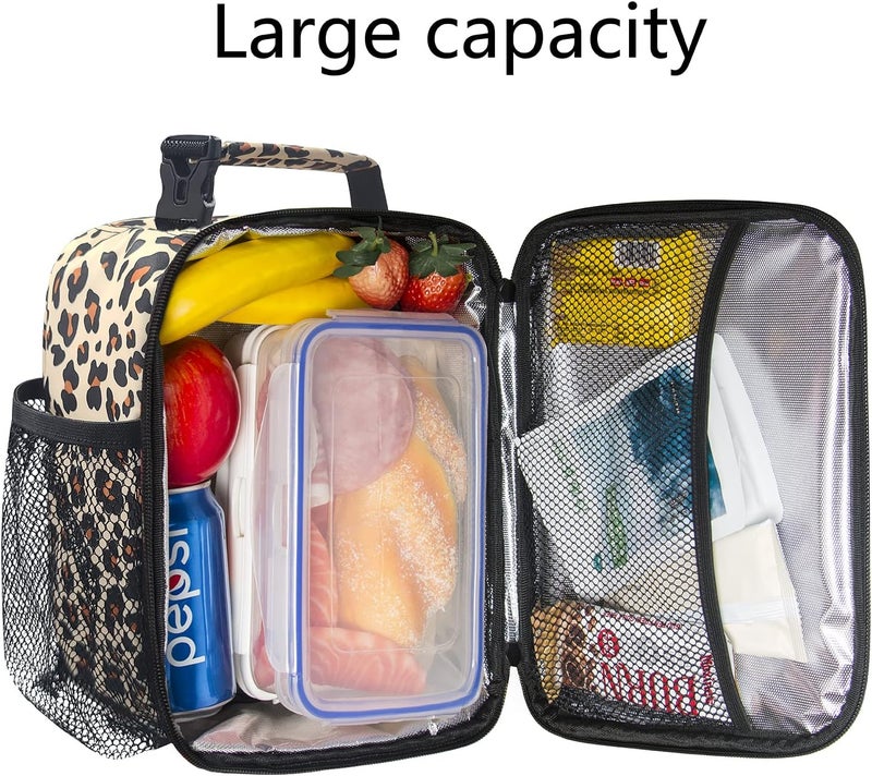 Insulated Lunch Bag for Women, Reusable Lunch Box for Office, Work School, Portable Lunch Bag for Kids Toddlers, Spotted Pattern (18654-LP) - Image 4