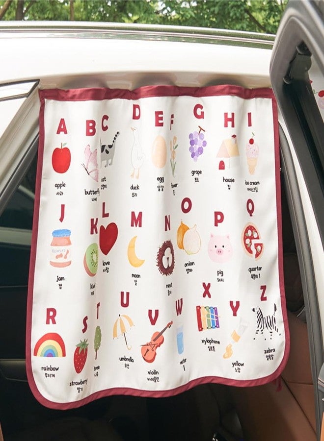 BEBEDECO Magnetic Car Sun Shade Curtain for Side Window – Sun Blocker and UV Protector for Baby, Kids, and Pets – Universal Fit with Built-in Magnets for Steel-Framed Door (Magnet-New Alphabet) - Image 5