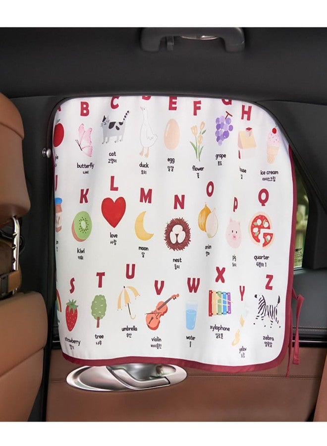 BEBEDECO Magnetic Car Sun Shade Curtain for Side Window – Sun Blocker and UV Protector for Baby, Kids, and Pets – Universal Fit with Built-in Magnets for Steel-Framed Door (Magnet-New Alphabet) - Image 3