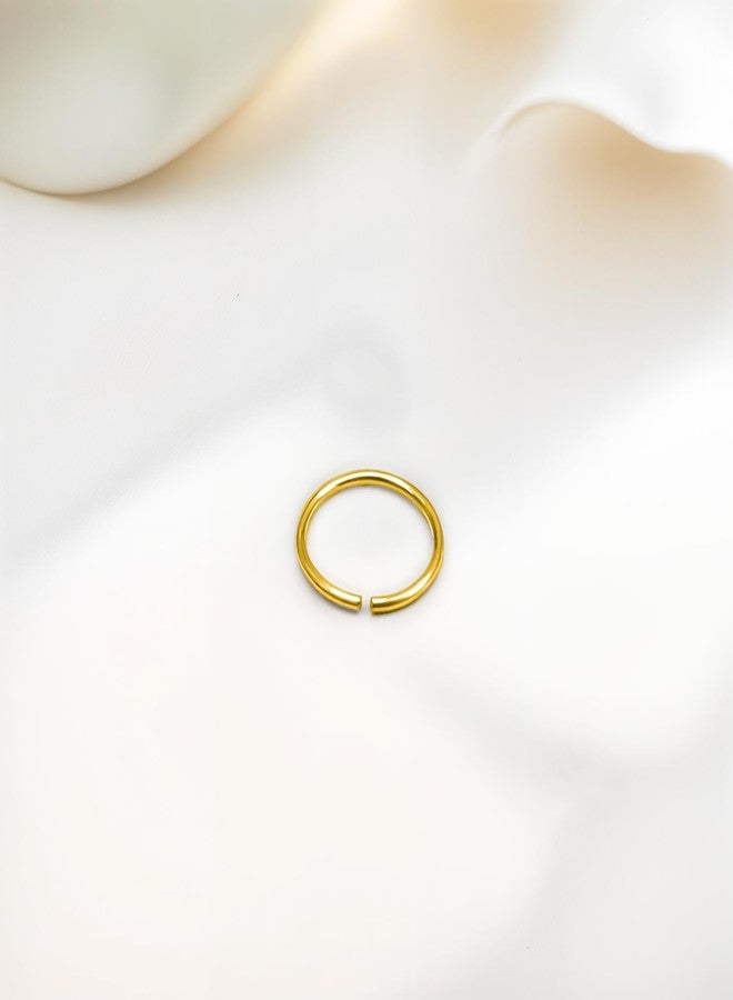 HighSpark 925 Silver Nose Ring in 18K Gold Finish | 92.5 Sterling Silver Nose Piercing for Women & Girls | Lovely Gift - Silver NP-029 - Image 3