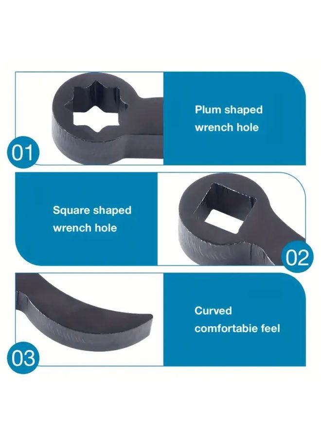 3pcs 1 2 And 3 8 Pry Bar Wrench Adapter Ratchet Attachment Car Repair Tool - Image 5