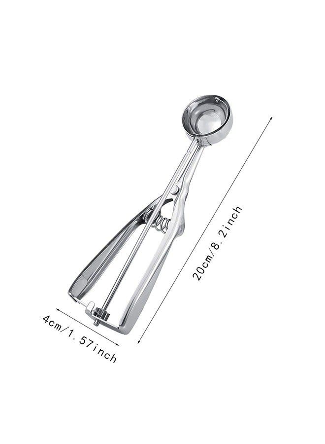 Cookie Scoop Stainless Steel Ice Cream Scoop With Trigger - Fits Right & Left Handed People - Melon Baller, Small Meatball  - Image 2