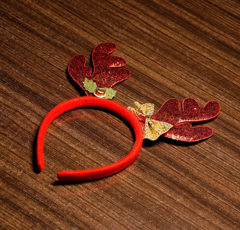 Zest 4 Toyz Zest 4 Toyz Colorful Christmas Headband Antlers Ear Hair Hoop for Kid Christmas Party Hair Accessories Deer Hair Band Party Props Christmas DecorationChristmas Fun Pack of 3Assorted Color  - Image 3