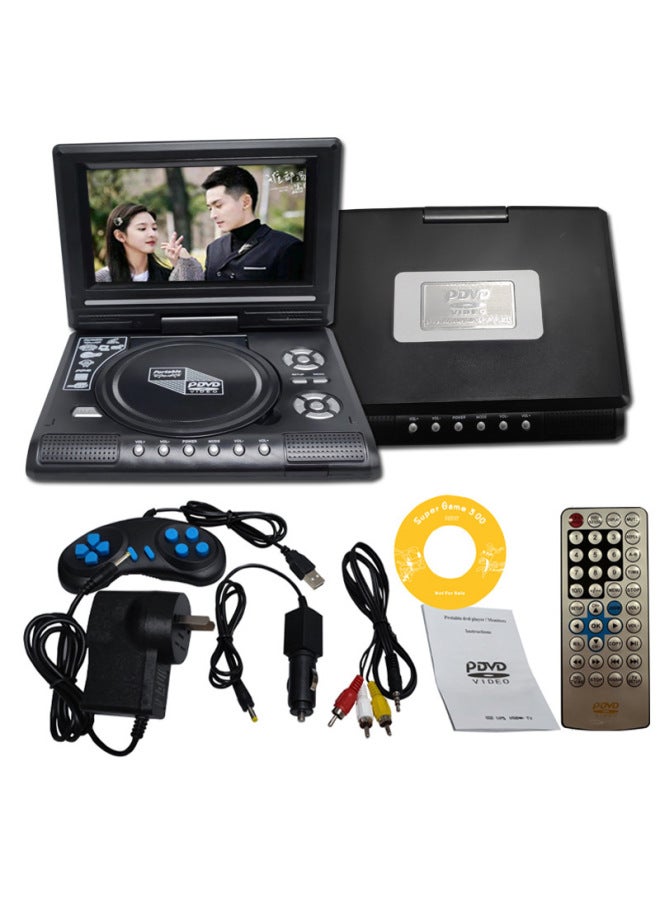 3C Children Learning TV EVD Player VCD Reader Portable Take-out Mobile DVD-Body Color:Black British Standard  - Image 2