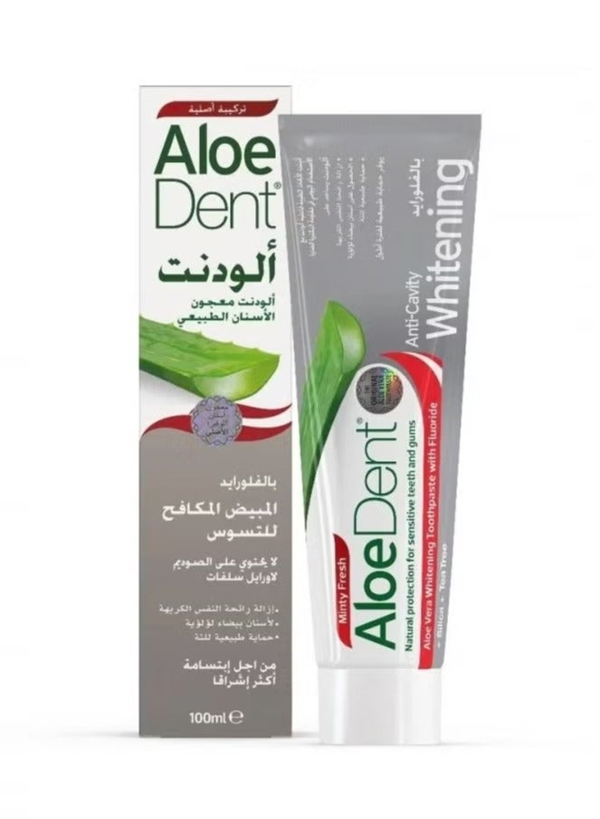 Aloe Dent Aloedent Natural Whitening Fluoride Anti-Caries Toothpaste 100ml