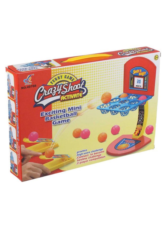 Compact Crazy Shoot Mini Basketball Game Toy Set - Sturdy, Durable, Lightweight - 32.2x23x5.8cm