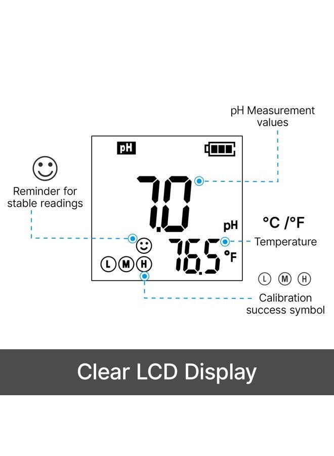 Apera Instruments AI209 Value Series PH20 Waterproof pH Tester Kit, ±0.1 pH Accuracy - Image 5