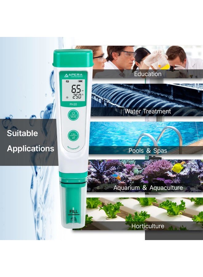 Apera Instruments AI209 Value Series PH20 Waterproof pH Tester Kit, ±0.1 pH Accuracy - Image 4