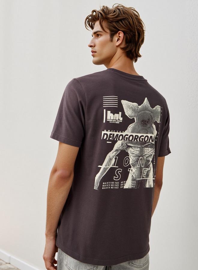 Splash FAV Stranger Things Print T-shirt with Crew Neck - Image 1