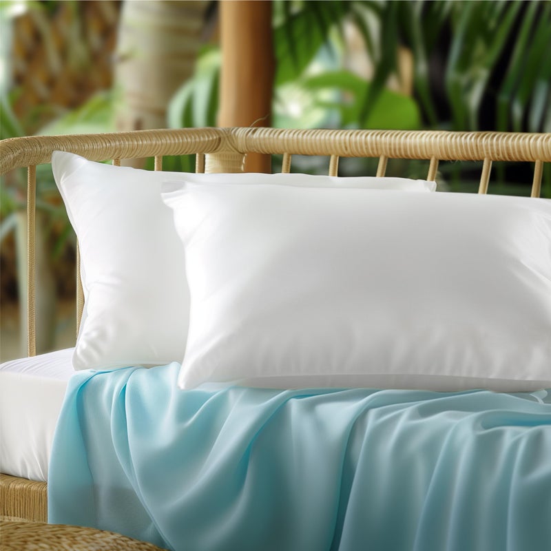 Bedsure King Size Pillow Cases Set of 2, Cooling Pillow Cases King, Rayon Derived from Bamboo White Pillowcases, Breathable & Silky Soft Cool Bedding Pillow Covers with Envelope Closure, 20x36 Inches - Image 5