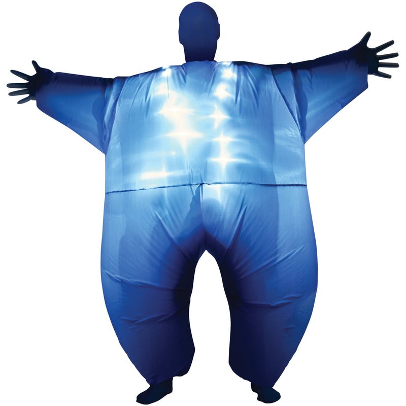 MORPH Blue LightUp Inflatable Megamorph Blow Up Costume One Size fits Most