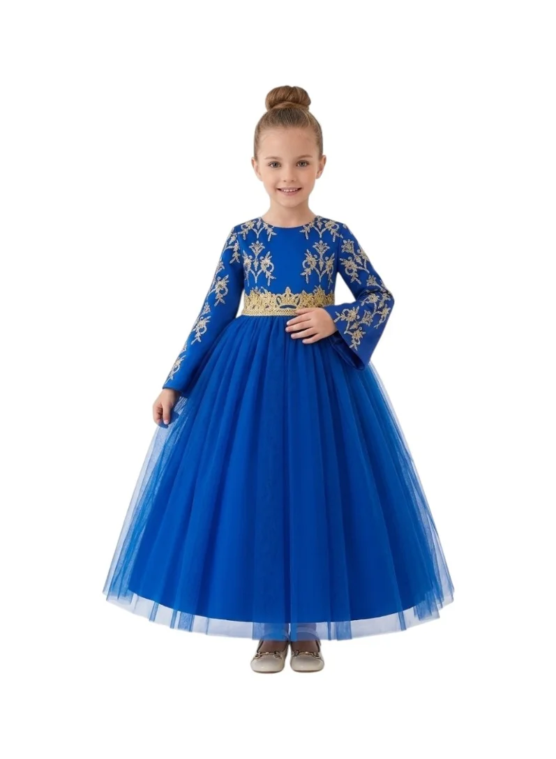 Bidani Starry Night Gold-Leaf Tulle Dress