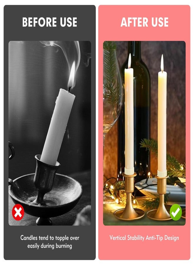 CNTVO 10 Pcs Rubber Candle Grippers, Non-Slip Candle Holder Adapter Candle Drip Protectors, Vertical-Fixing Silicone Candle Rings, Decorative Stabilizer for Tapers and Candles - Image 5
