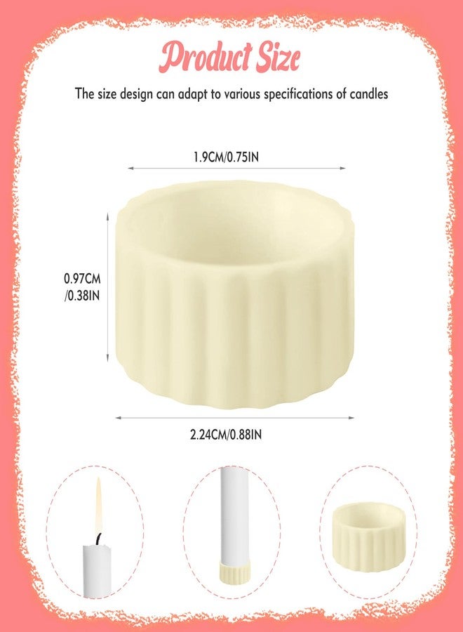 CNTVO 10 Pcs Rubber Candle Grippers, Non-Slip Candle Holder Adapter Candle Drip Protectors, Vertical-Fixing Silicone Candle Rings, Decorative Stabilizer for Tapers and Candles - Image 2