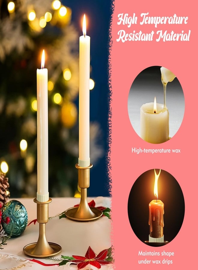 CNTVO 10 Pcs Rubber Candle Grippers, Non-Slip Candle Holder Adapter Candle Drip Protectors, Vertical-Fixing Silicone Candle Rings, Decorative Stabilizer for Tapers and Candles - Image 4