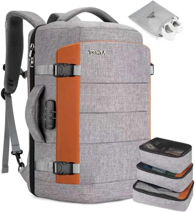 Tzowla Travel Laptop Backpack for Men Women Flight Approved,40L Large Capacity Water Resistant Anti Theft Backpacks with USB Port - Image 1